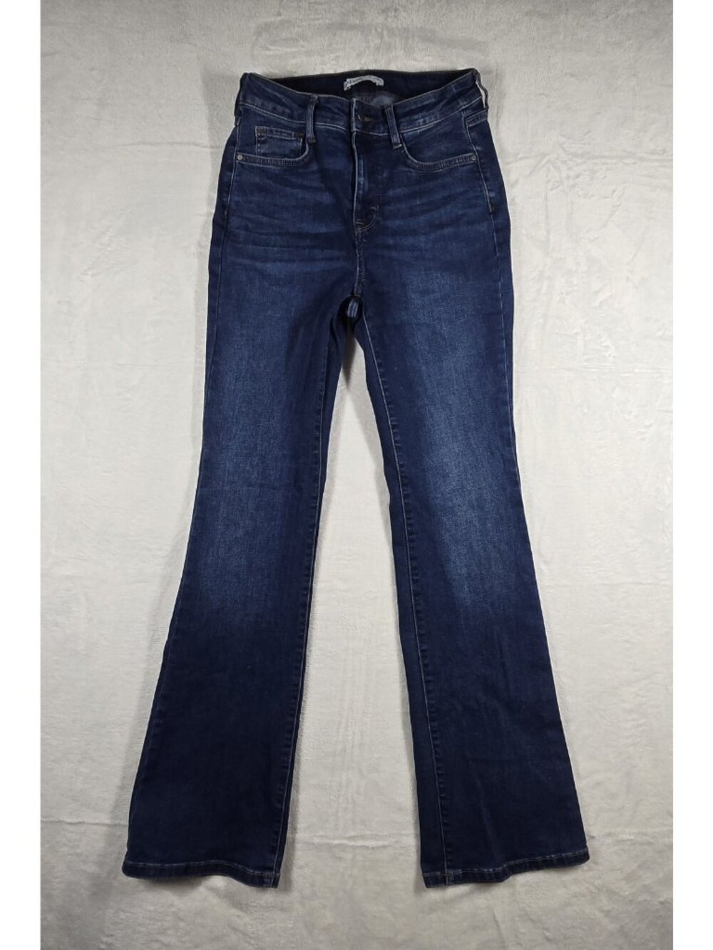 Nine West Jeans Womens 6 Blue Skinny Bootcut Denim Stretch Mid Rise Pants Dark